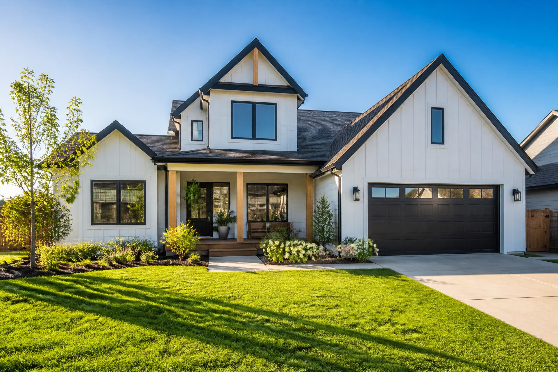 Beautiful modern home exterior on a sunny day — Sebastian's Handyman Services